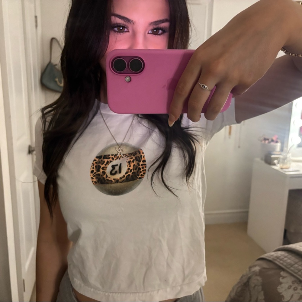 Pacsun Cheetah 8Ball Baby Tee